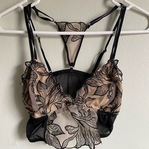 Lace appliqué bralette.